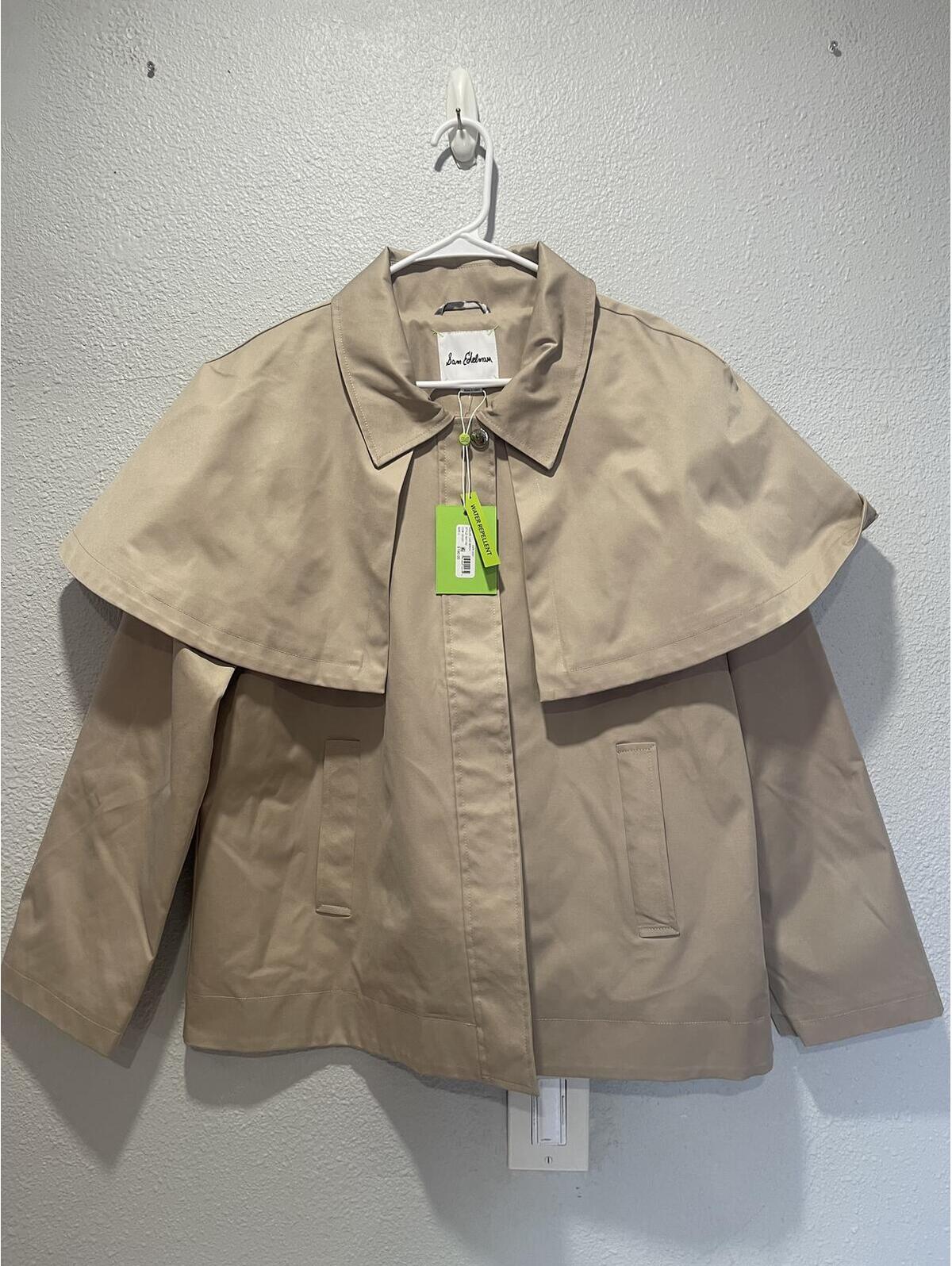 Sam Edelman Water Repellent Beige Cape Jacket
